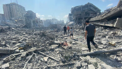 A Gaza photo, a testimony of the degree of infrastructure destruction during the Israel-Hamas war-October 2023